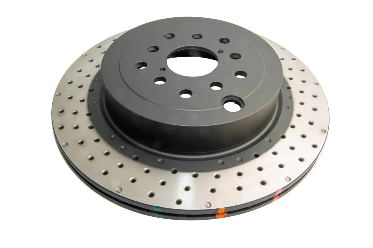 DBA 4000 Series XD Drilled Brake Rotor Front STI / WRX TR w/ Brembo