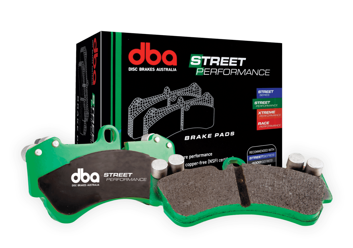 DBA Street Performance Series Rear Brake Pads WRX w/ Hand E-Brake