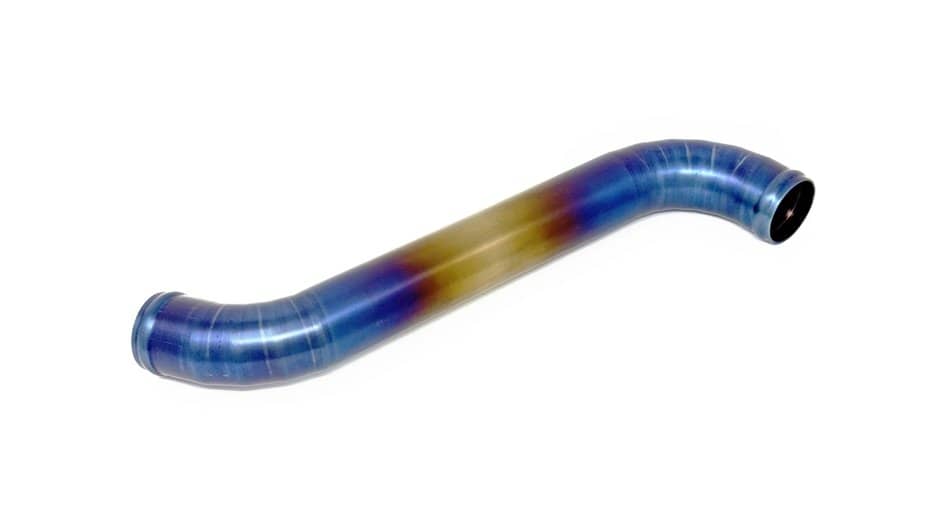 Torque Solution Titanium Radiator Pipe Kit Burnt Purple/Blue/Gold