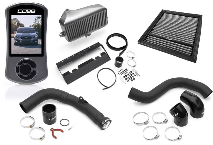 COBB Stage 2 Power Package w/ Black Top Mount Intercooler MT / CVT WRX w/ Electric Parking Brake