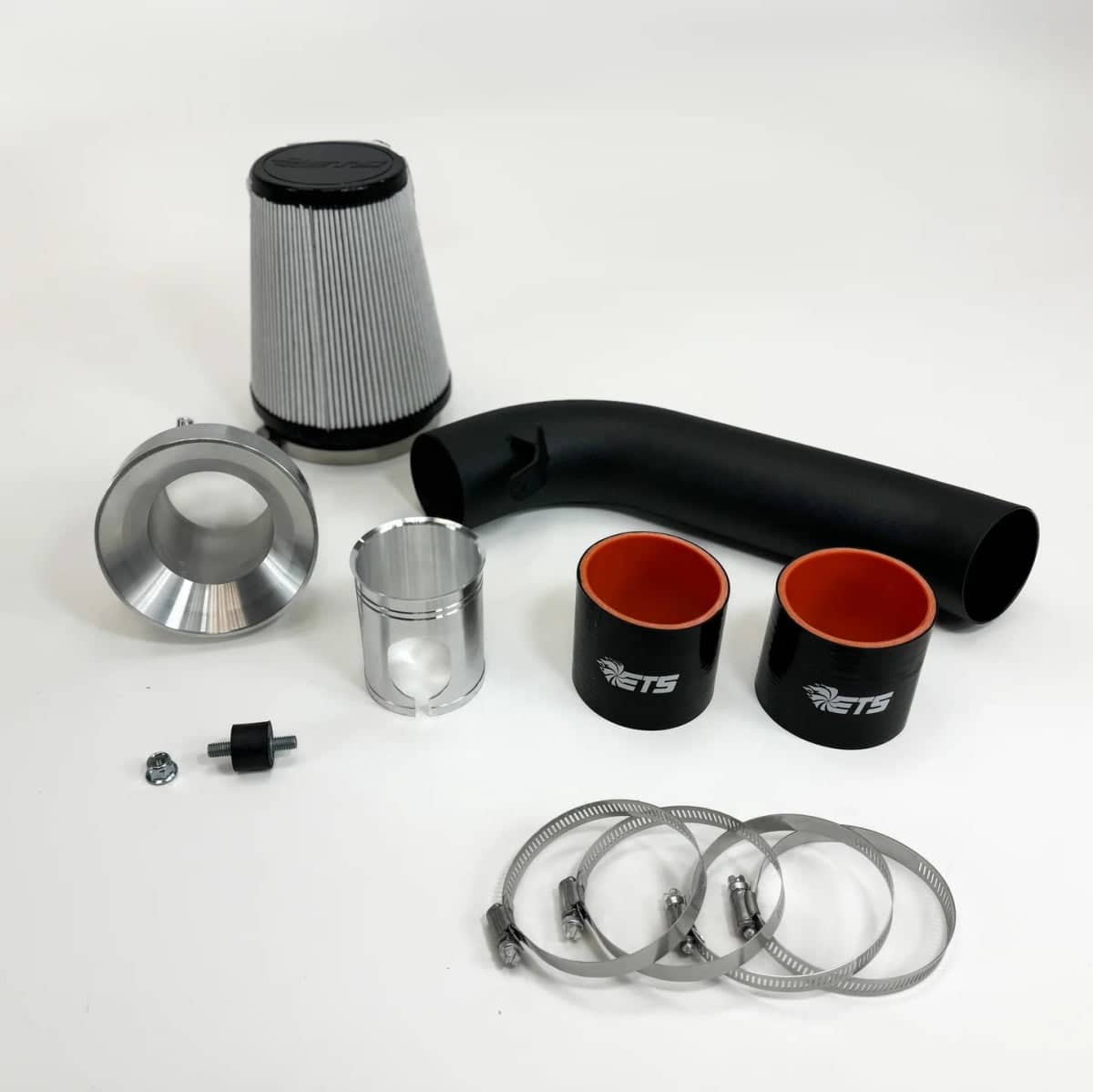 ETS Air Intake Kit Wrinkle Black w/ Dryflow Filter