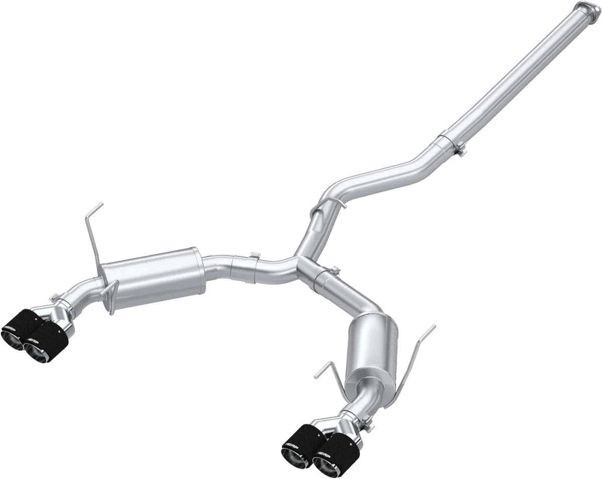 MBRP Armor Pro Series Quiet Tone Dual Exit Catback w/ Carbon Fiber Quad Tips