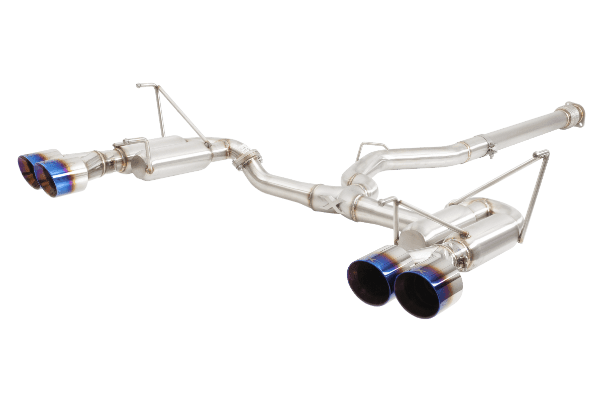 XForce Race Style Stainless Steel Catback Exhaust w/ Burnt Blue Tips