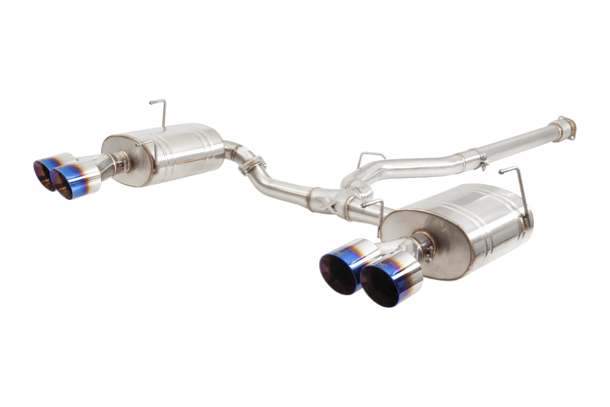 XForce Street Style Stainless Steel Catback Exhaust w/ Burnt Blue Tips