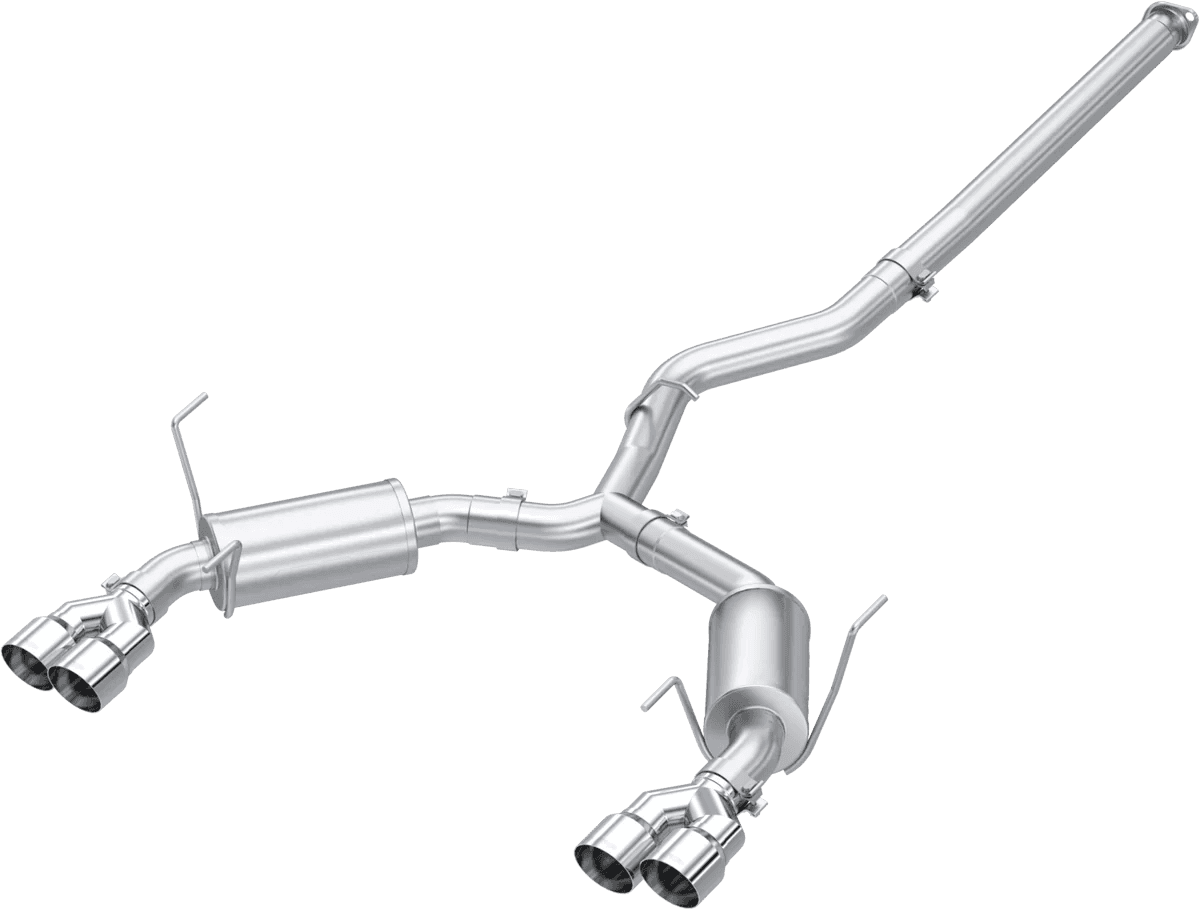 MBRP Armor Pro Series Quiet Tone Dual Exit Catback w/ Polished Stainless Steel Quad Tips