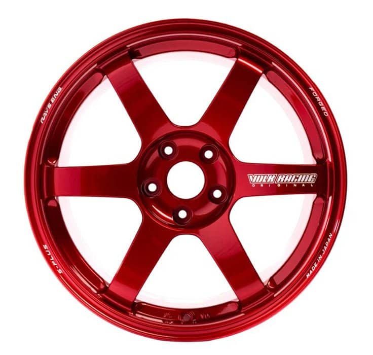 Volk Racing Racing TE37 SAGA S-Plus Hyper Red 18X9.5 +38 5x114.3