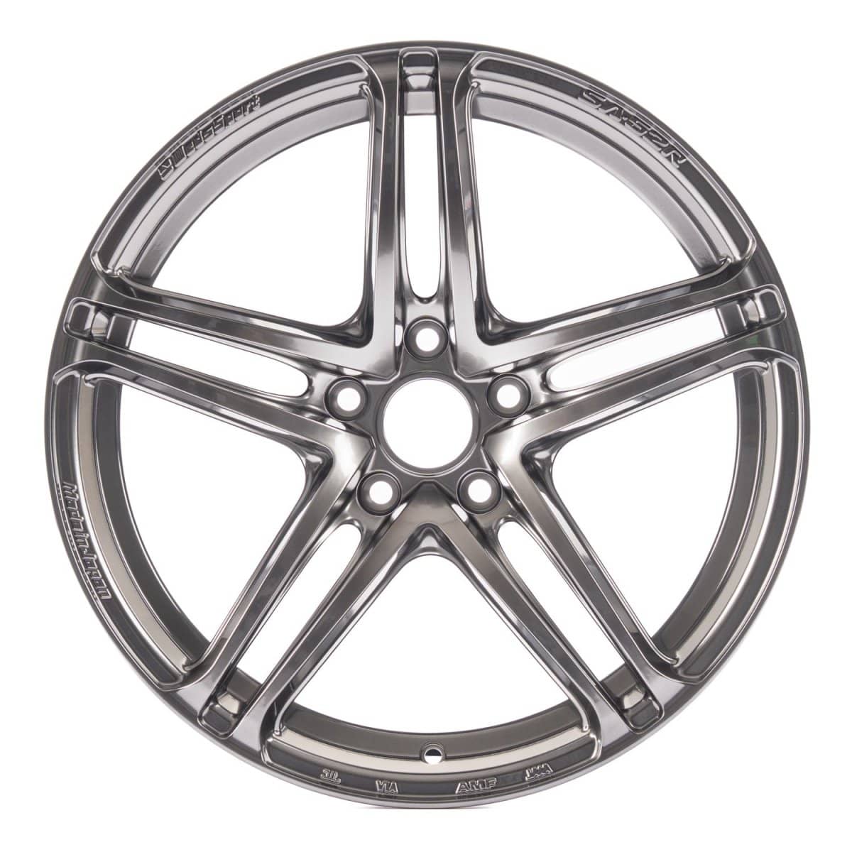 WedsSport SA-52R Platinum Silver Black 18x9.5 5x114.3 +38mm Offset