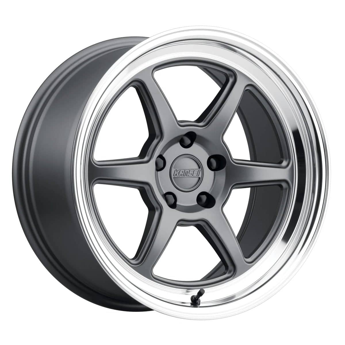 Kansei Wheels Kansei Roku Matte Grey w/ Machined Lip 18x9+12 5x114.3