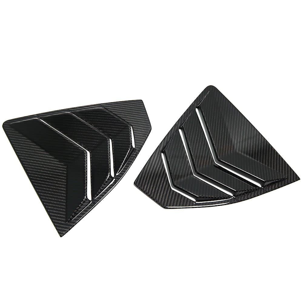 Molded Innovations Gloss Carbon Fiber Rear Knockout Window Cover Pair