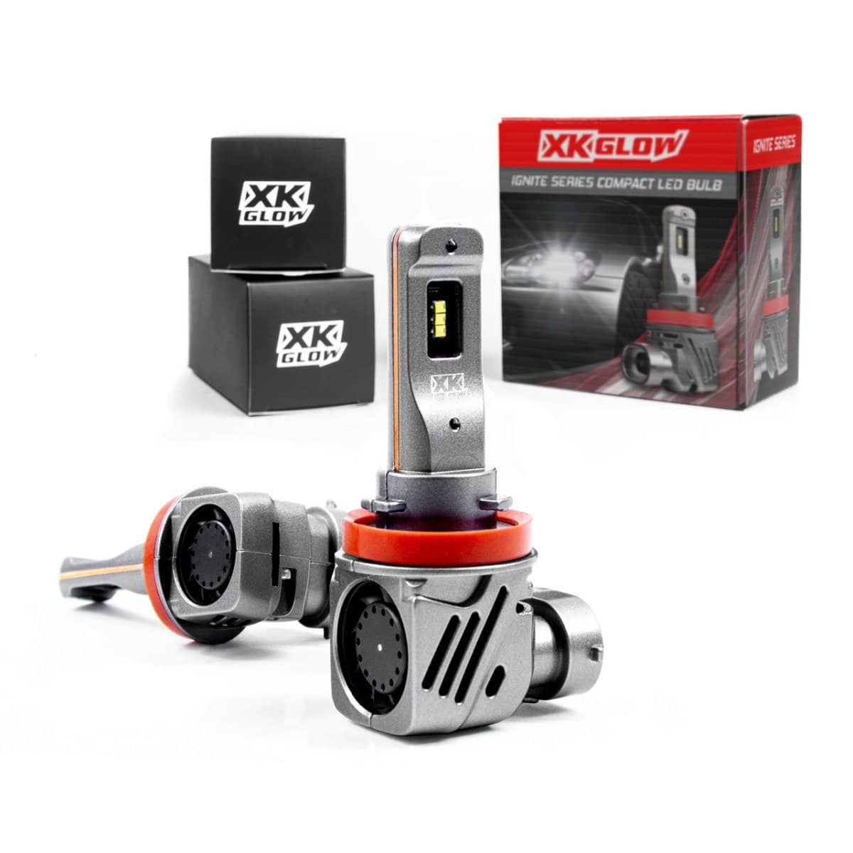 XKGlow Ignite Series Compact LED Bulb Kit | H11 / H9 / H8 Fitment