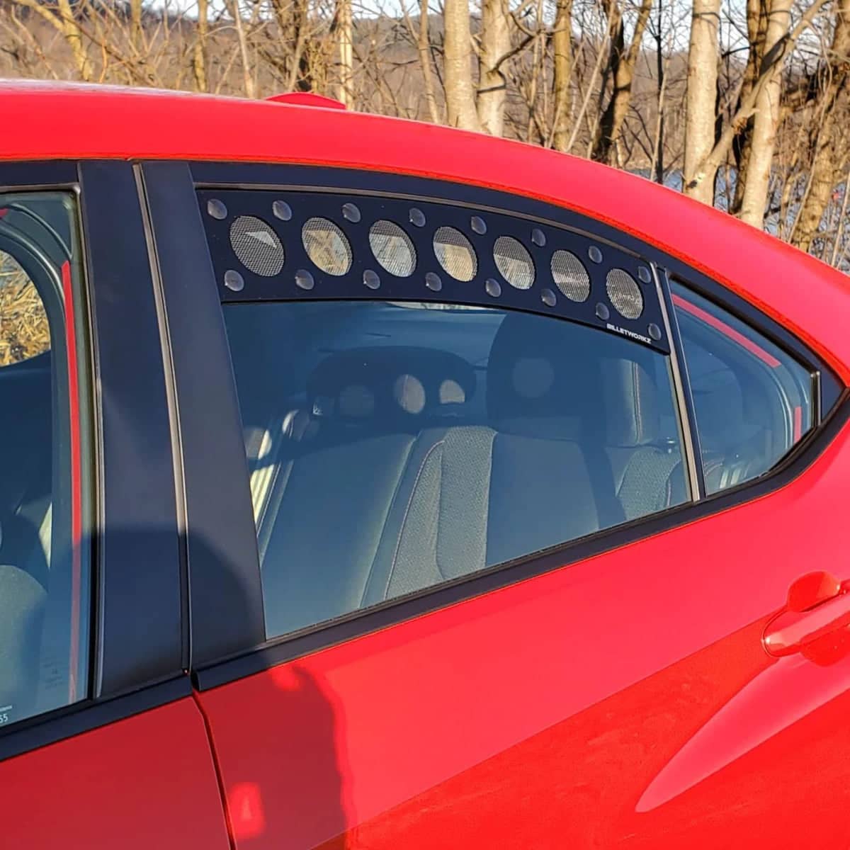 Billetworkz Rear Window Vents w/ Grey Mesh