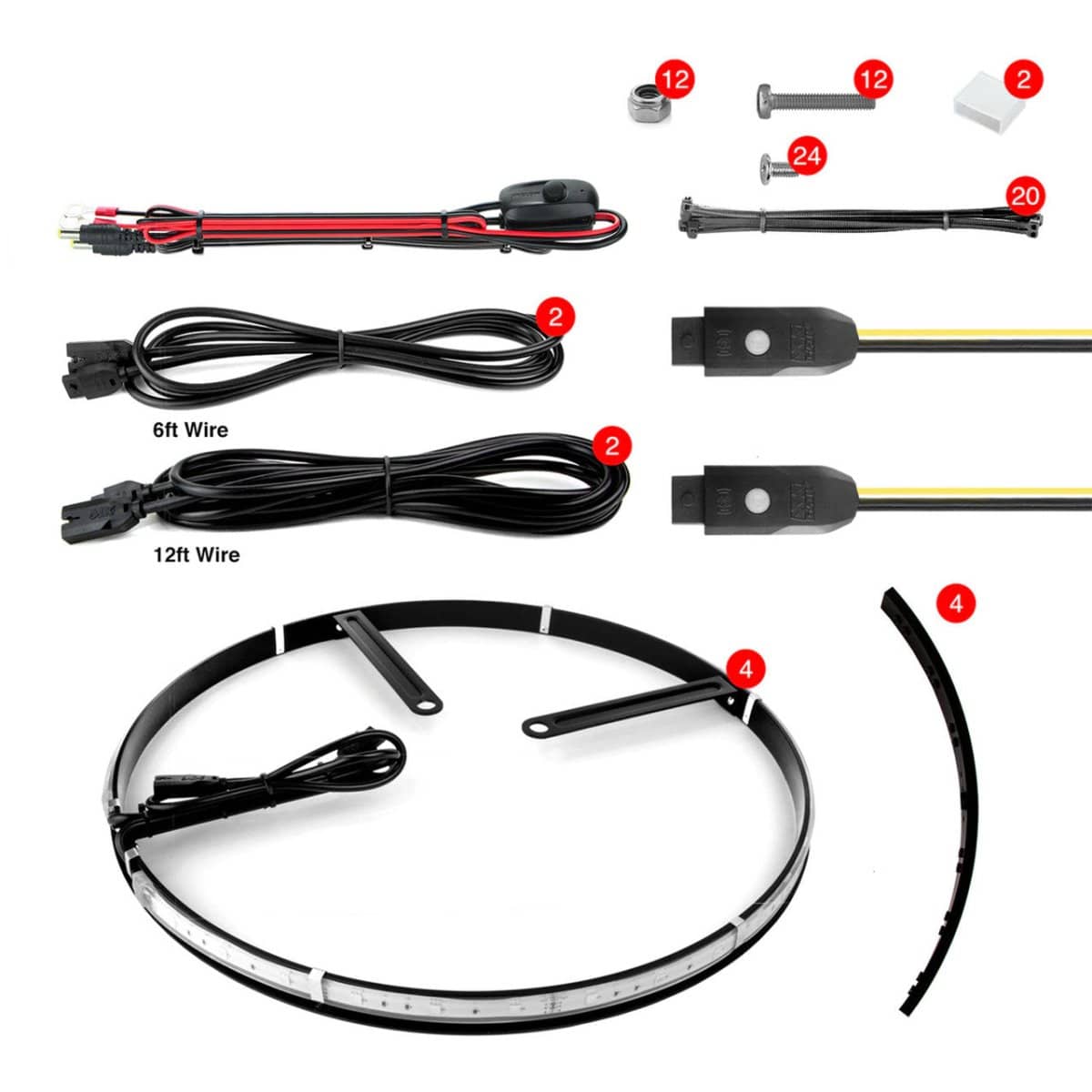 XKGlow LED 15-18" Adjustable Wheel Ring Lights | App-controlled