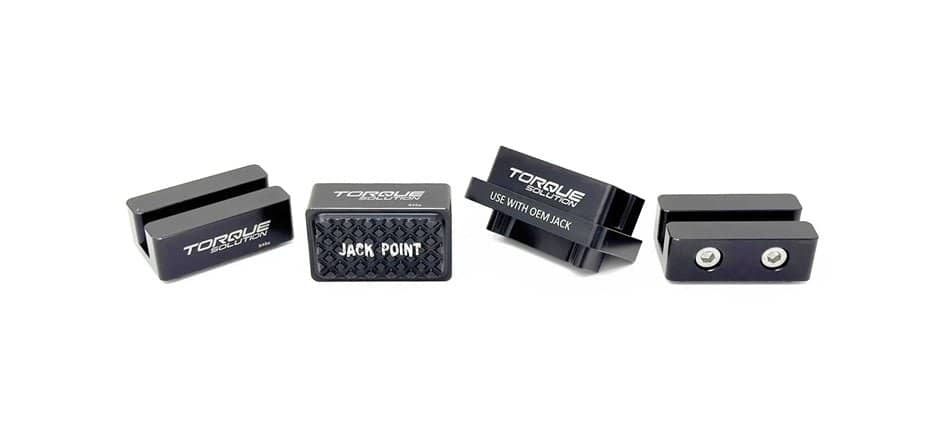 Torque Solution Pinch Weld Saver Jack Pads Black