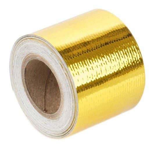 Torque Solution Gold Reflective Heat Tape 1.5 Inch X 15 Feet