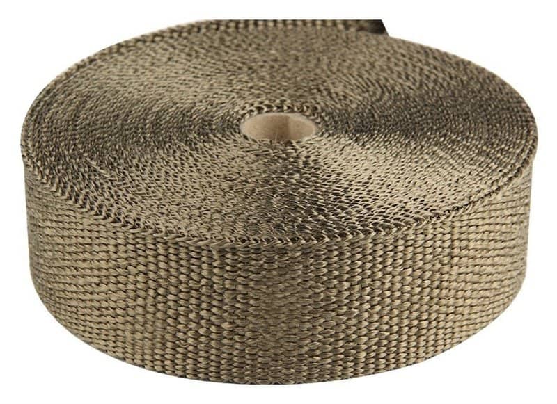 Torque Solution Fiberglass Exhaust Wrap Volcanic Rock 2 Inch Wide X 25 Feet Long