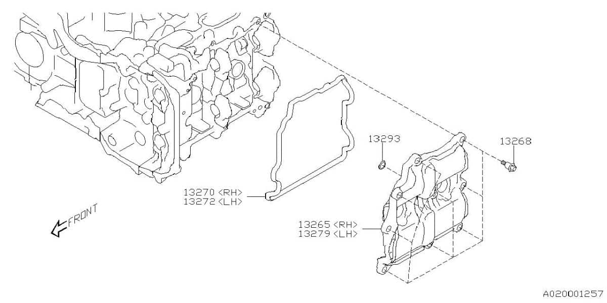 Subaru OEM Valve Cover Right