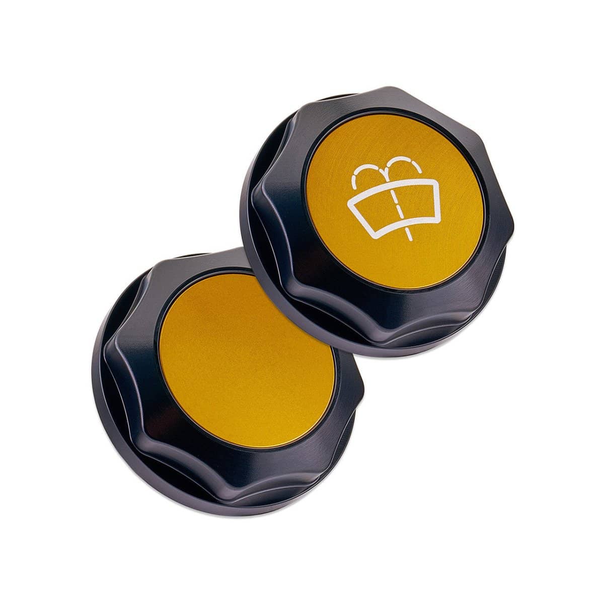 IAG Performance Revolve Washer Fluid Reservoir Cap Black w/ Gold Insert / FRS