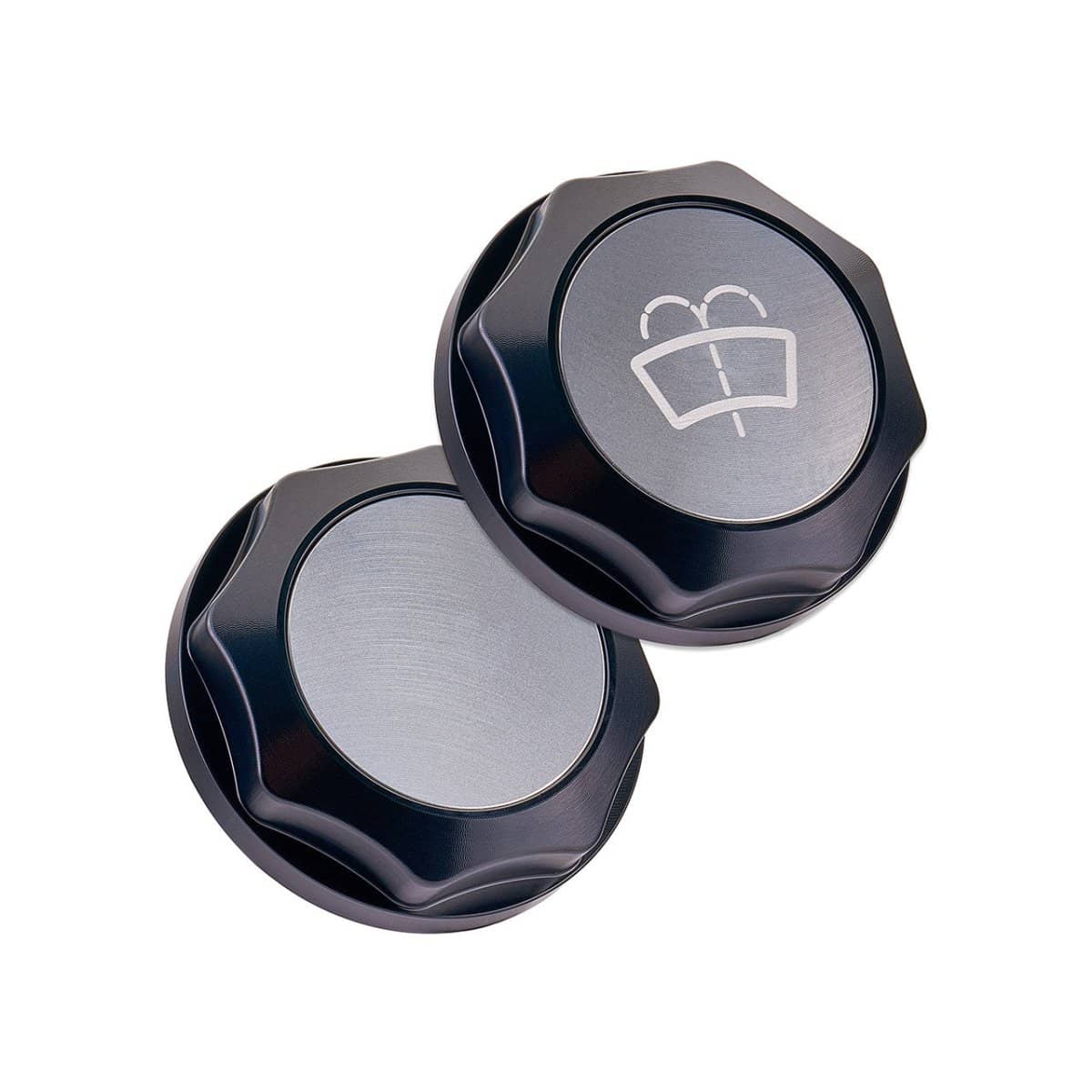 IAG Performance Revolve Washer Fluid Reservoir Cap Black w/ SIlver Insert / FRS