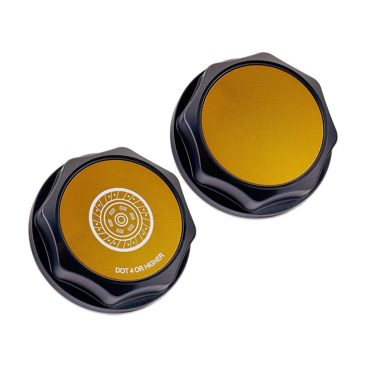 IAG Performance Revolve Clutch Fluid Reservoir Cap Black w/ Gold Accent GT / XT