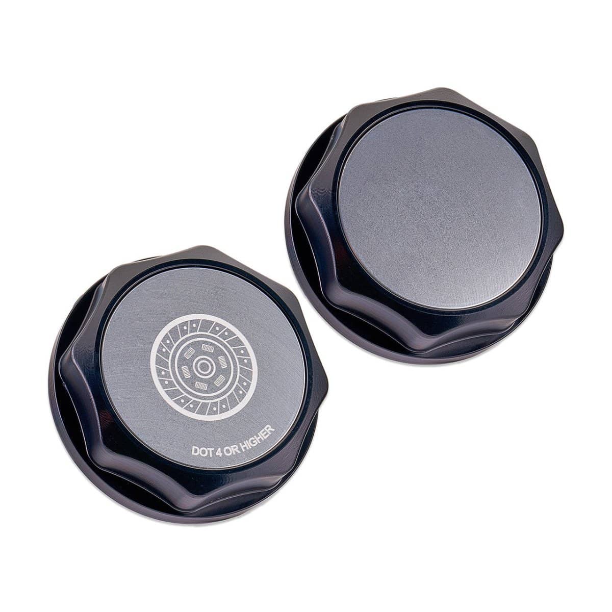 IAG Performance Revolve Clutch Fluid Reservoir Cap Black w/ Silver Accent GT / XT