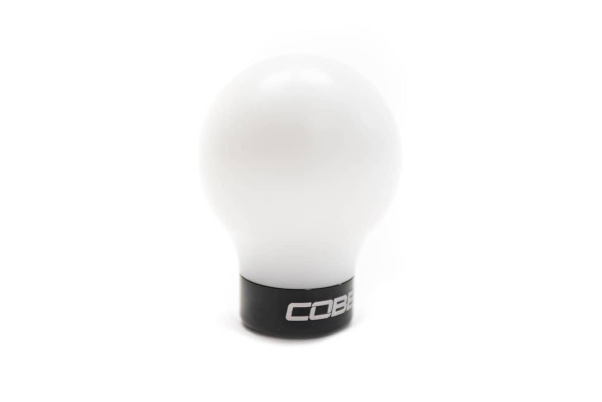 COBB Delrin Shift Knob White w/ Black 6 Speed