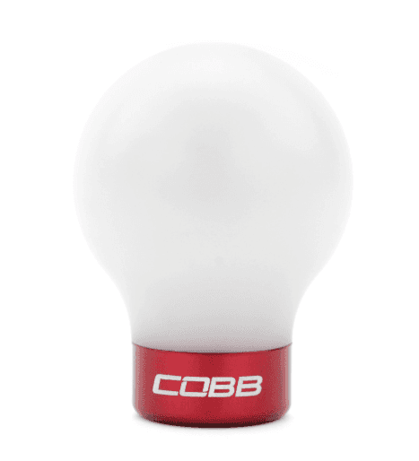 COBB Delrin Shift Knob White w/ Red 6 Speed