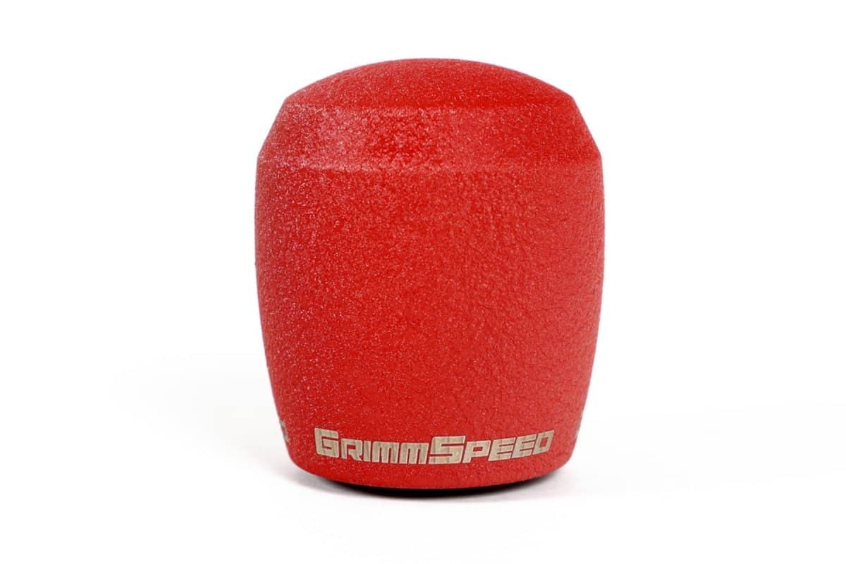 GrimmSpeed Stubby Stainless Steel Shift Knob w/ Wrinkle Red Finish