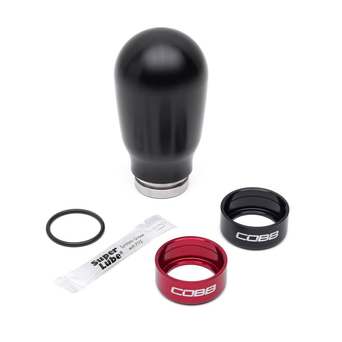 COBB Weighted Tall Shift Knob Black w/ Interchangeable Base 6 Speed