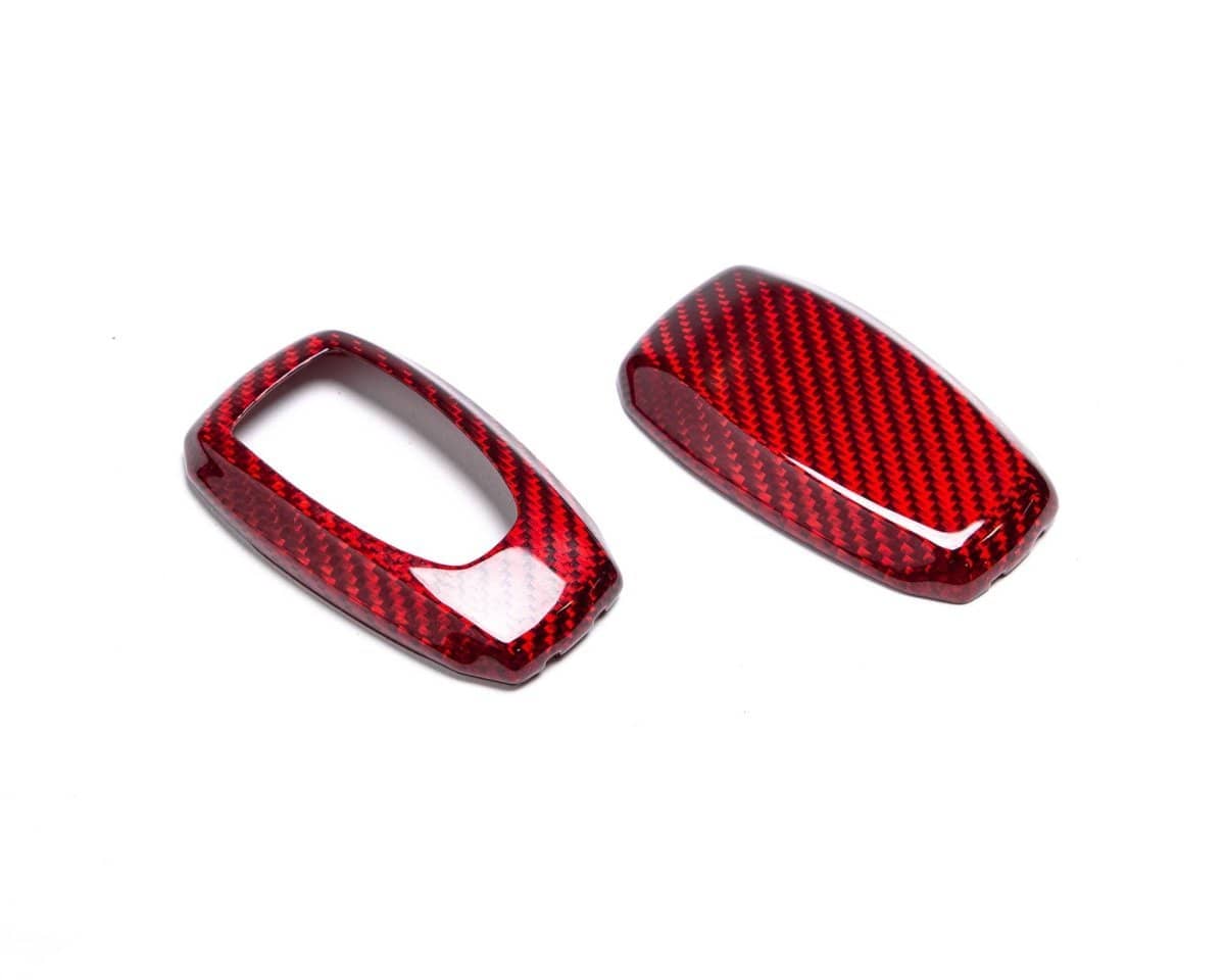 Molded Innovations Gloss Carbon Fiber Key Fob Cover Red