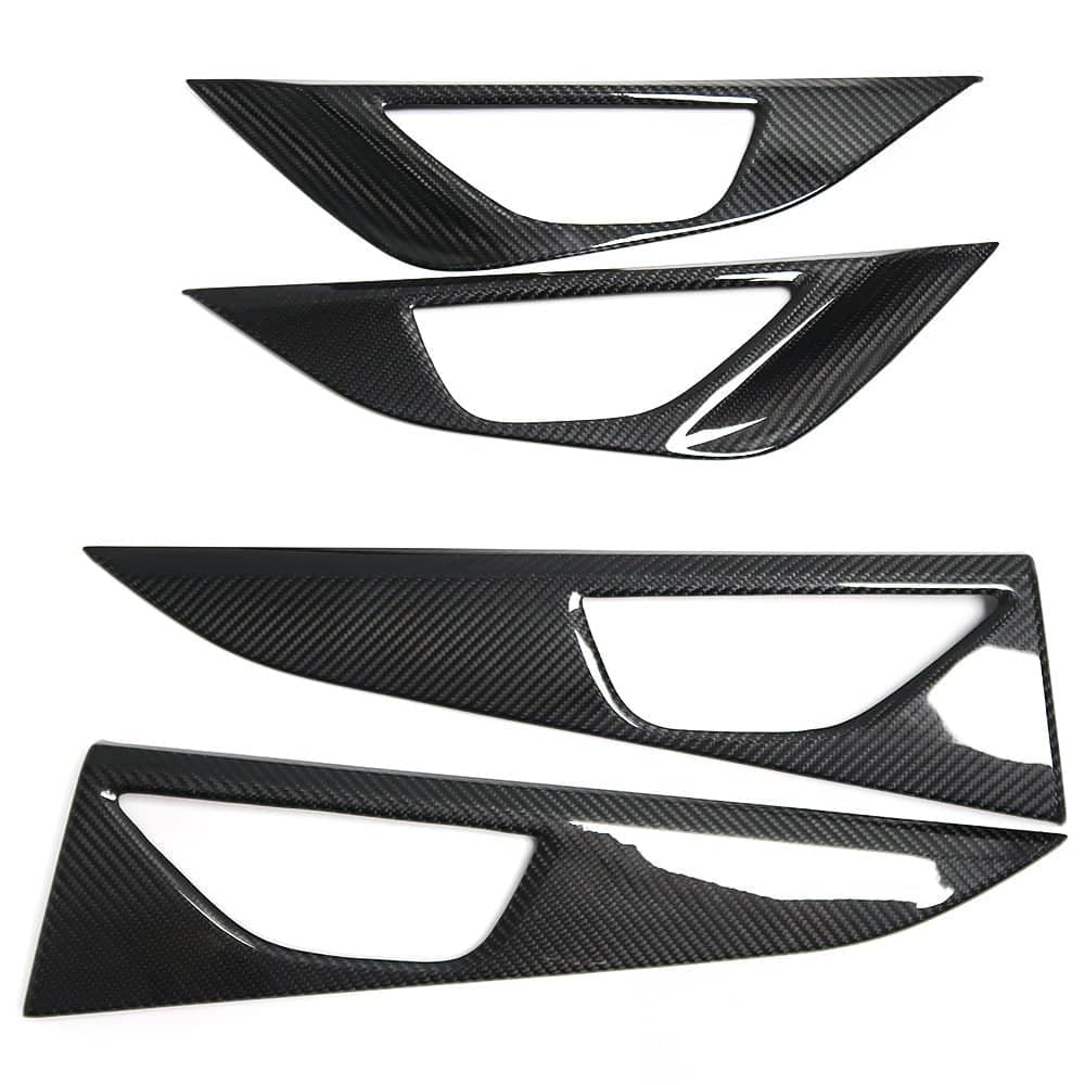 Molded Innovations Gloss Carbon Fiber Door Panel Trim Cover Set
