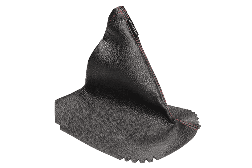 DARKMATTERX Leather E-Brake Boot Black w/ Red Stitching
