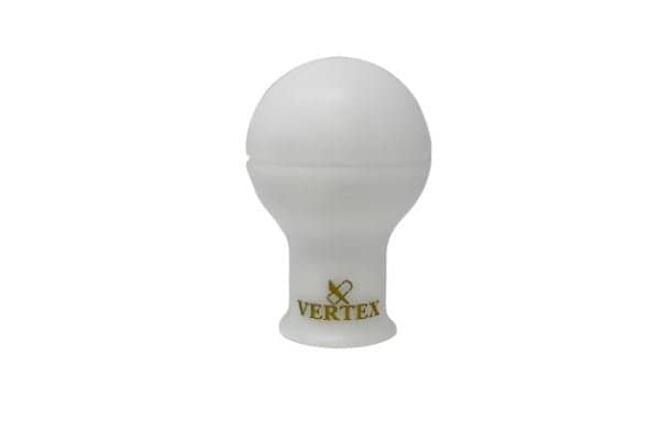 VERTEX Monochrome Shift Knob White w/ Gold Logo