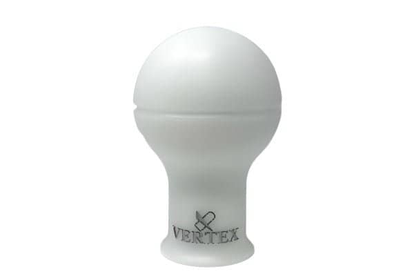 VERTEX Monochrome Shift Knob White w/ Silver Logo