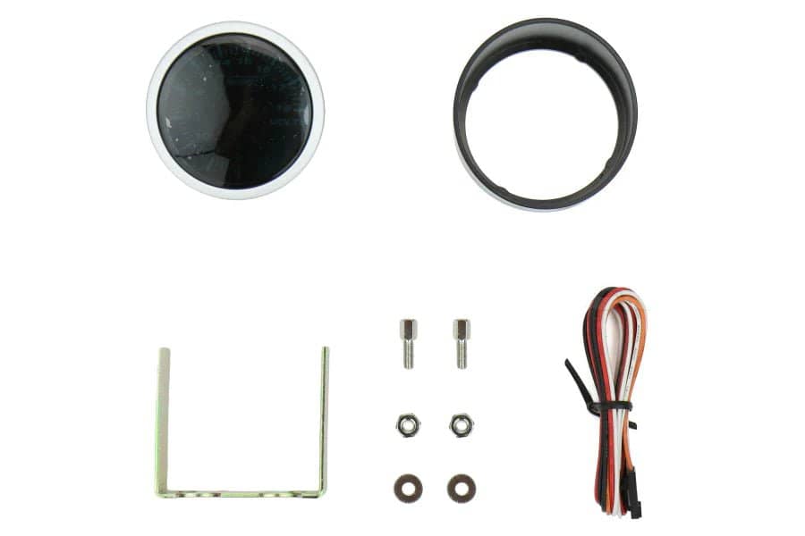 Prosport Series Amber / White Electronic Battery Voltage Gauge 52MM