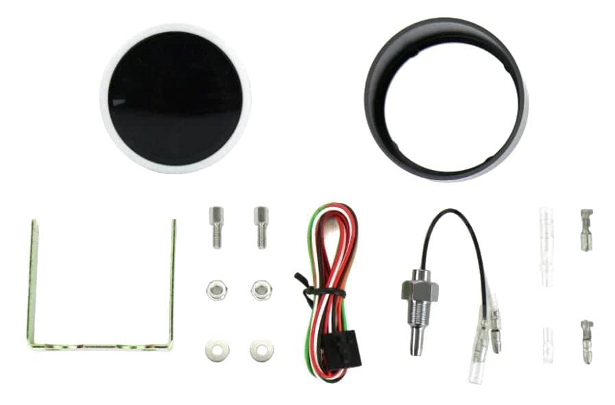 Prosport Series Amber / White Electronic Water Temperature Gauge 52MM
