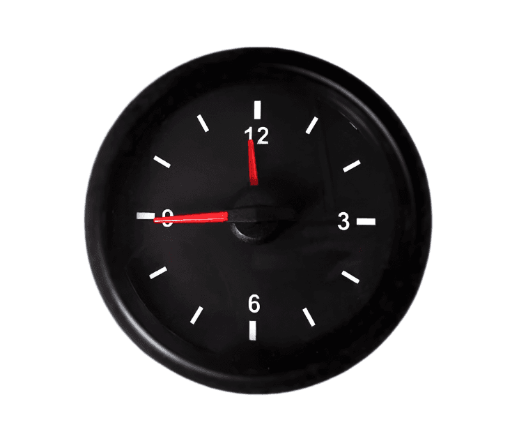 Prosport Analog Clock 52mm w/ White Led Lighting
