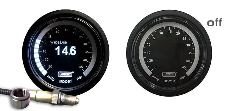 Prosport Digital Wideband Air Fuel Ratio / Boost Gauge White OLED Display