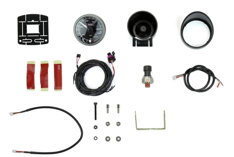 Prosport Premium Series Electronic Oil Pressure Gauge 52mm w/ Amber or White Display & White Needle