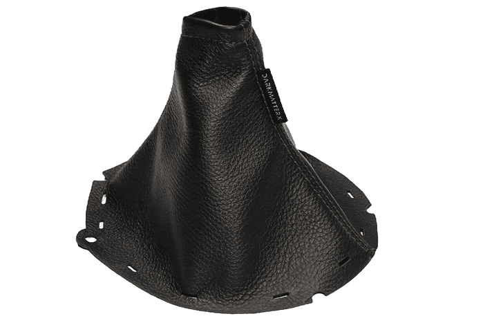 DARKMATTERX Gaucho Leather Shift Boot Black w/ Red Stitching