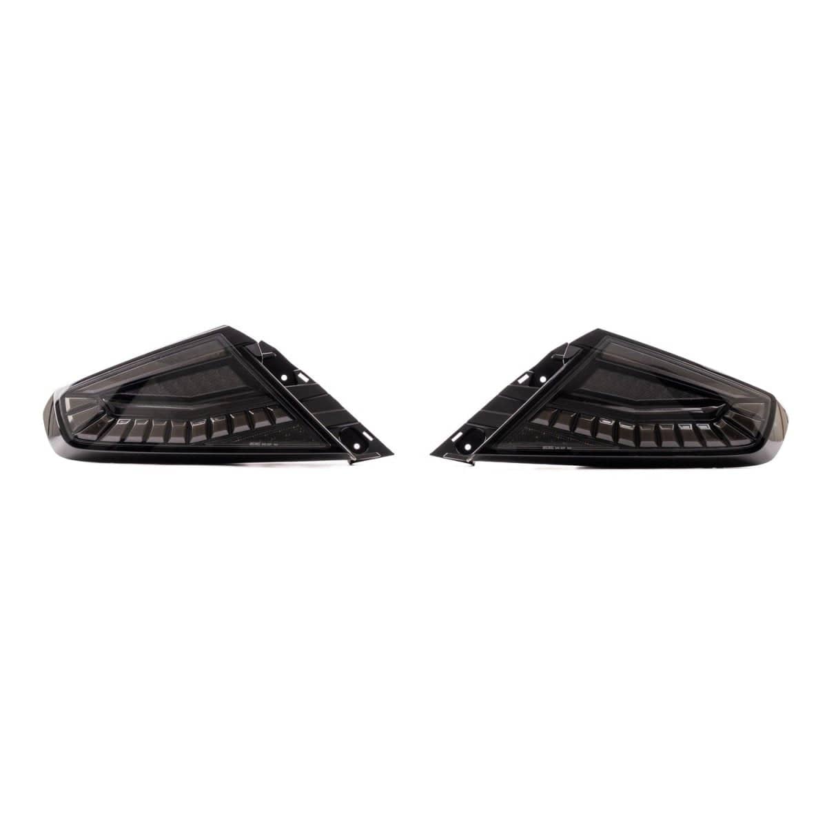 Molded Innovations EvoGlow Series DynamicLume LED Tail Lights Clear Lens w/ Black Base & Smoked Bar