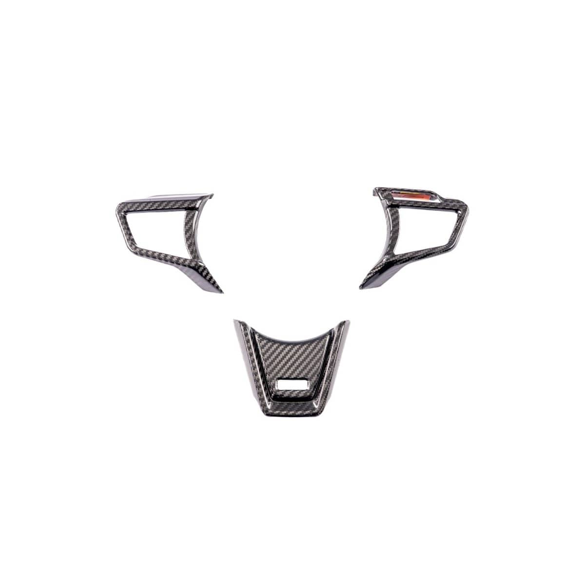 Axis Parts Dry Carbon Steering Wheel Cover Set For Use w/ STI logo