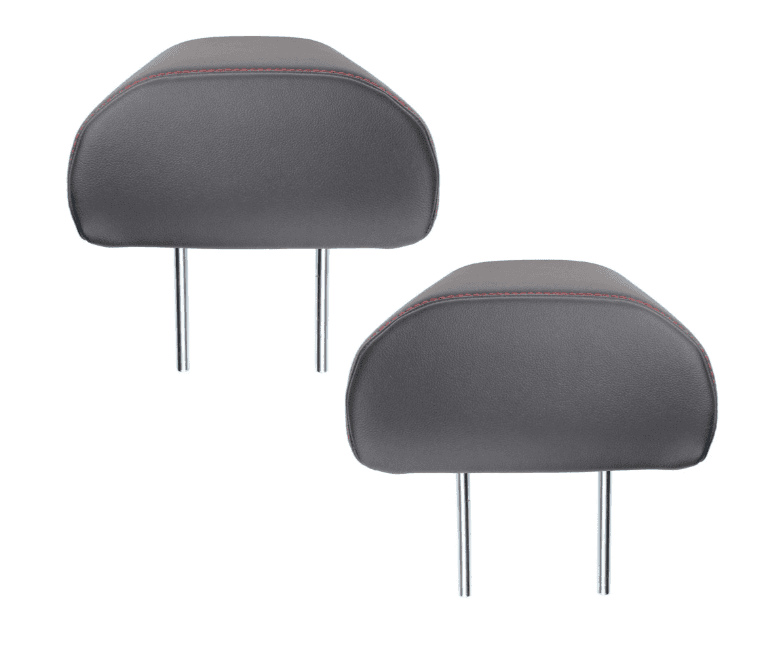 Subaru JDM Rear Headrest Leather w/ Red Stitching
