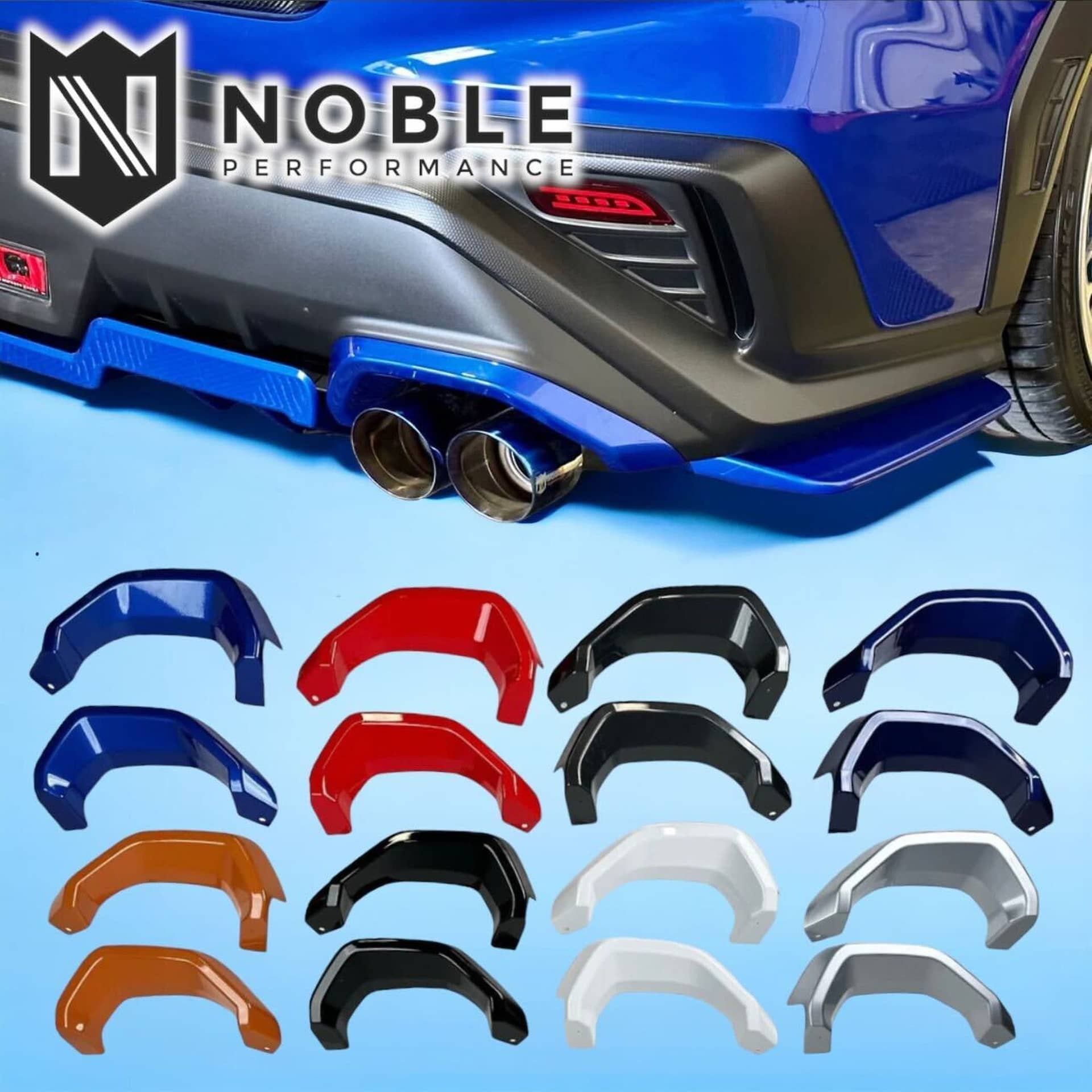 Noble Performance OE Style Exhaust Finisher Pair Paint Matched WRX