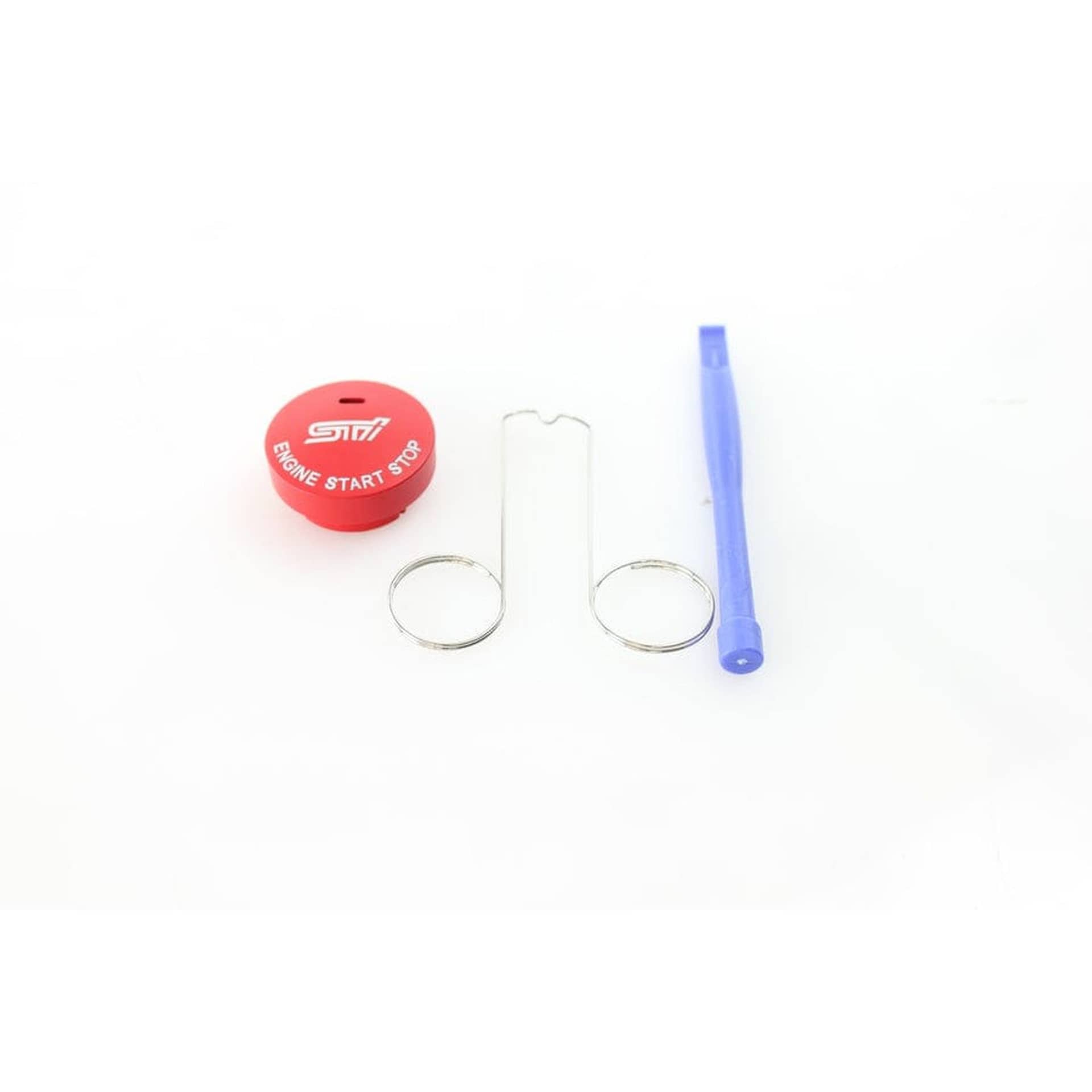 Noble Performance Race Red "STI" Push to Start Cover with Hole WRX 15-26 / STI 15-21