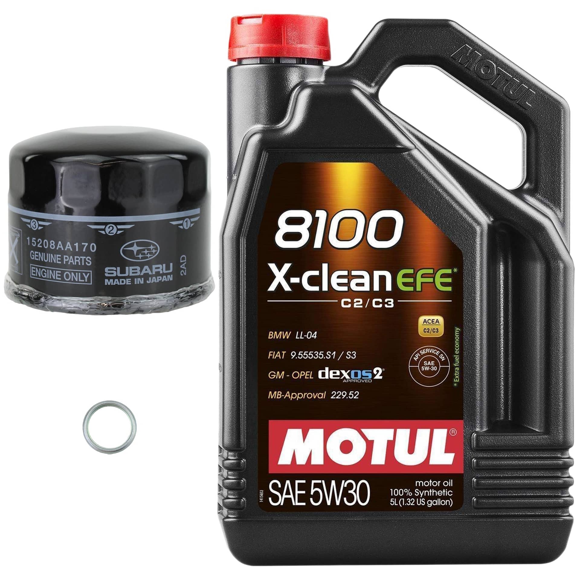 Import Image Racing Motul 8100 5W30 X-Clean Engine Oil Maintenance Kit WRX