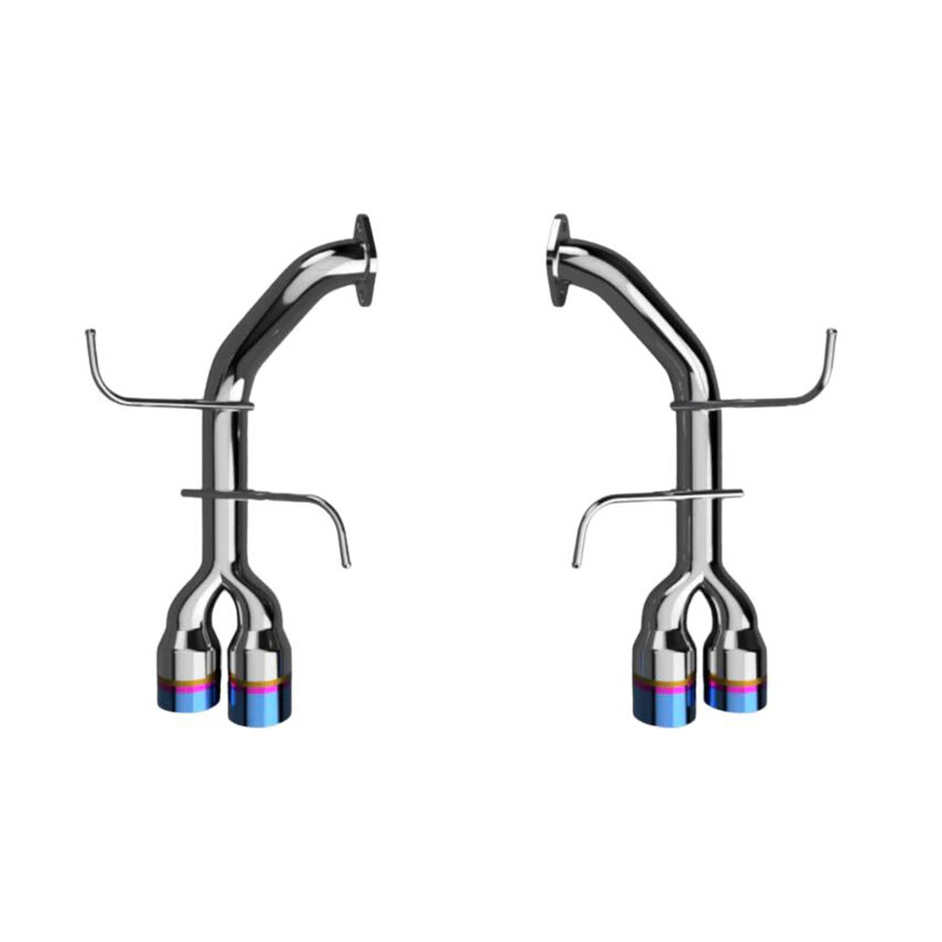 Private Label MFG PLM Axleback Exhaust Titanium Blue Tips WRX | PLM-SUB-TKP-VB-DUAL-BLUE
