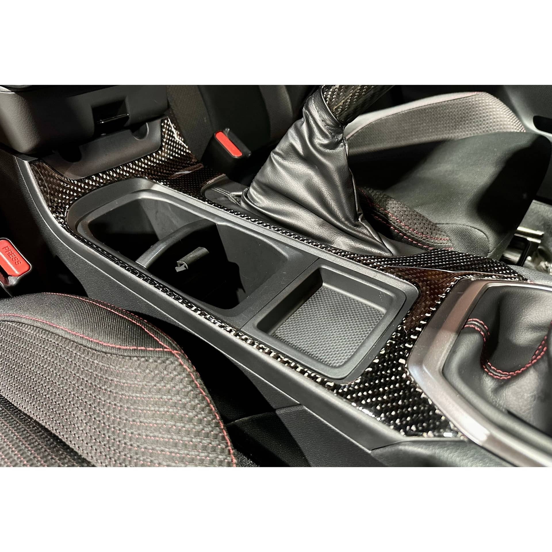 Noble Performance Gloss Carbon Fiber Center Console Overlay WRX with 6MT Only WRX w/ Hand E-Brake