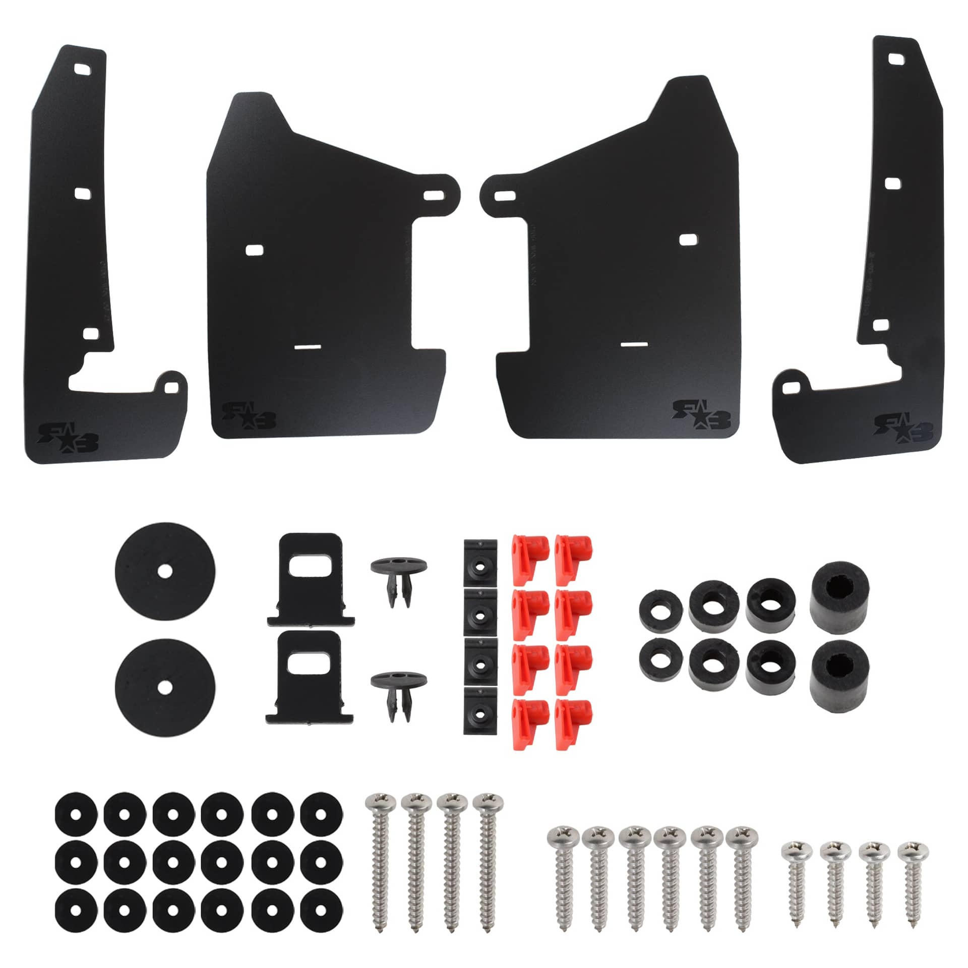 RokBlokz Original Rally Mud Flaps Black with Black Logo WRX 22-26 | S-VB-O-BLK/BLK