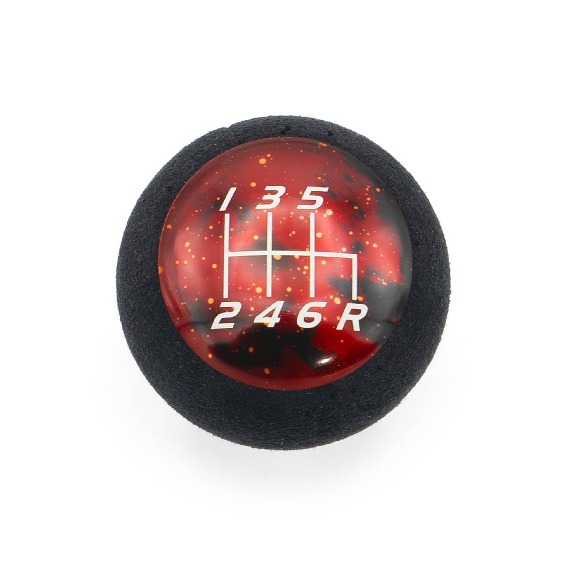 Billetworkz Fusion Weighted Shift Knob 6-Speed Alcantara Red Cosmic WRX 15-26 / STI 04-21 | BW-KNB-SUB6-VEL6-RC-FUA