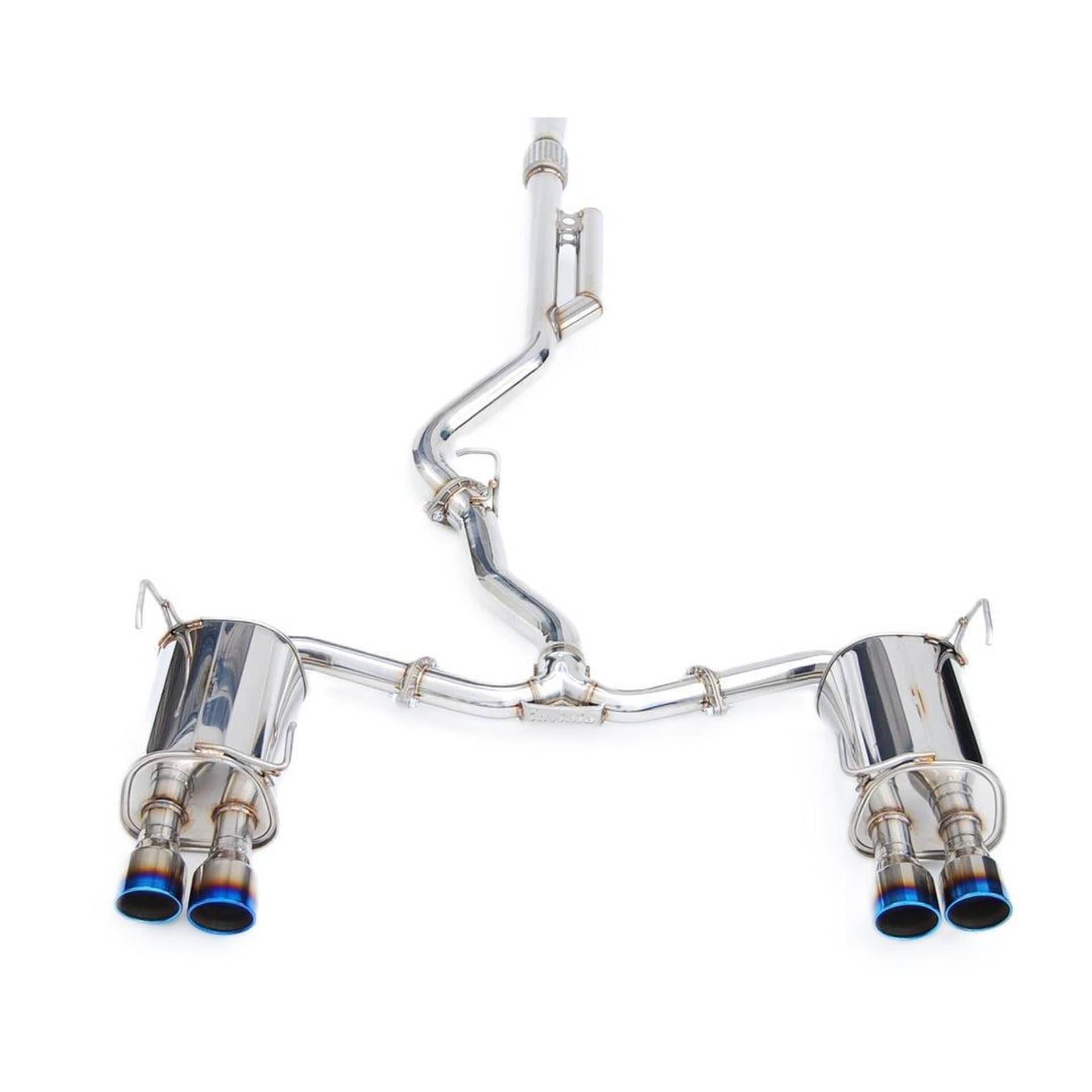 Invidia Q300 Titanium Burnt Quad Tip Cat Back Exhaust WRX | HS22WRXG3T